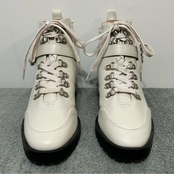 New! Nanette Lepore Irina Jeweled Combat Style Boots - Picture 5 of 15